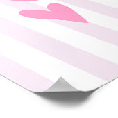 Roze Abstracte Harten Poster (Hoek)