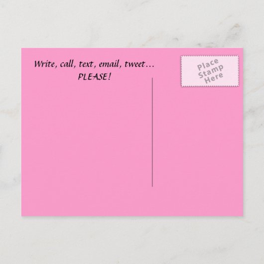 Roze Abstracte hartkaart Briefkaart (Achterkant)