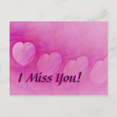 Roze Abstracte hartkaart Briefkaart (Voorkant)