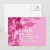 Roze Abstracte Inspirerend Spirituele Quote Briefkaart (Voorkant / Achterkant)
