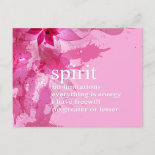 Roze Abstracte Inspirerend Spirituele Quote Briefkaart