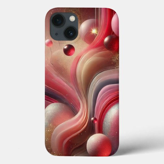 Roze Abstracte iPhone Hoes (Achterkant)