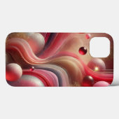 Roze Abstracte iPhone Hoes (Achterkant (horizontaal))