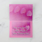 Roze Abstracte Jubileum van het hart Kaart (Binnen)