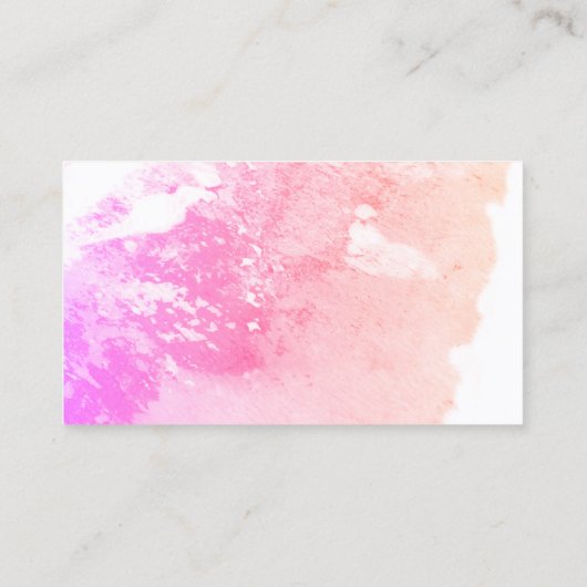 roze abstracte kaart visitekaartje (Achterkant)