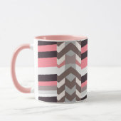 Roze Abstracte Koffiemok Mok (Links)