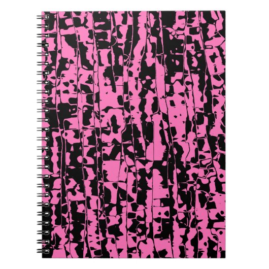 Roze Abstracte kraag Notitieboek (Voorkant)