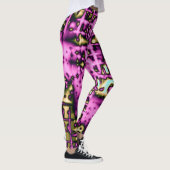 Roze Abstracte kunst Leggings (Rechts)