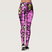Roze Abstracte kunst Leggings (Achterkant)