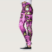 Roze Abstracte kunst Leggings (Links)