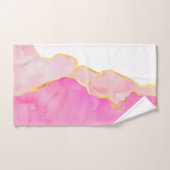 Roze Abstracte kunst MONOGRAM INITIALEN Glam Bad Handdoek (Handdoek)