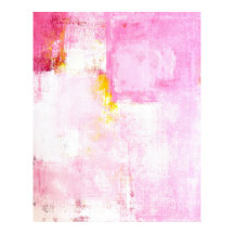 Roze Abstracte kunst Poster