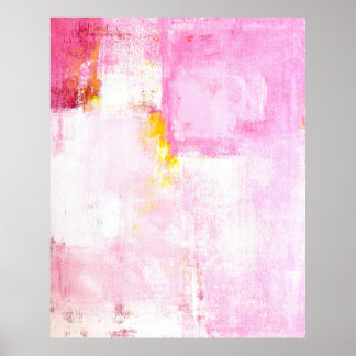 Roze Abstracte kunst Poster