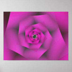 Roze Abstracte kunst Poster