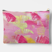 Roze abstracte kunst ritssluiting zakje of make-up etui (Achterkant)