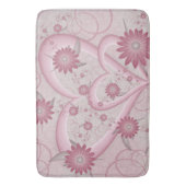 Roze Abstracte kunsten en bloemen houden van fract Badmat (Voorkant Verticaal)