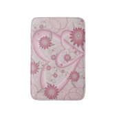 Roze Abstracte kunsten en bloemen houden van fract Badmat (Voorkant Verticaal)