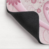 Roze Abstracte kunsten en bloemen houden van fract Muismat (Hoek)