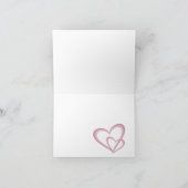 Roze Abstracte kunsten en bloemen houden van fract Notitiekaartje (Binnen)