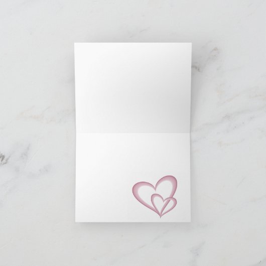 Roze Abstracte kunsten en bloemen houden van fract Notitiekaartje (Binnen)