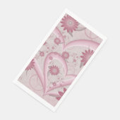 Roze Abstracte kunsten en bloemen houden van fract Servet (Hoek)
