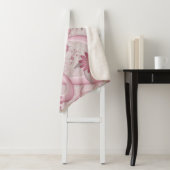 Roze Abstracte kunsten en bloemen houden van fract Sherpa Deken (In situ)