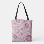 Roze Abstracte kunsten en bloemen houden van fract Tote Bag (Achterkant)