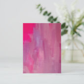 Roze Abstracte kunstschilderdruk voor droombeeld Briefkaart (Staand voorkant)