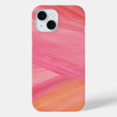 Roze Abstracte lijnen Modern Waterverf Pattern Case-Mate iPhone Case (Achterkant)