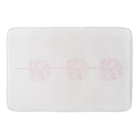 Roze Abstracte Natuur Badmat (Voorkant)