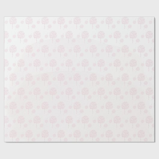 Roze Abstracte Natuur Cadeaupapier (Vlak)