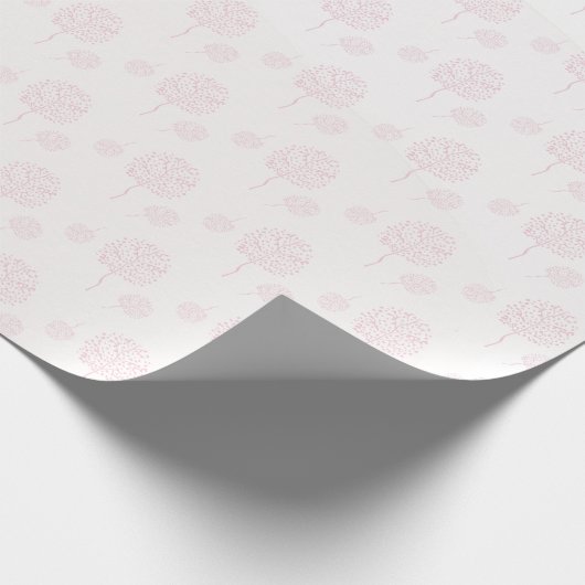Roze Abstracte Natuur Cadeaupapier (Hoek)