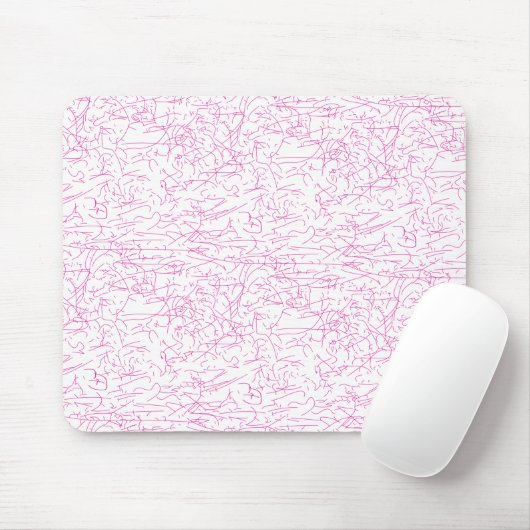 Roze Abstracte Office Map Mappen Set Muismat (Met muis)