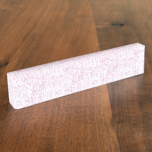 Roze Abstracte Office Map Mappen Set Naambordje (Zijkant)