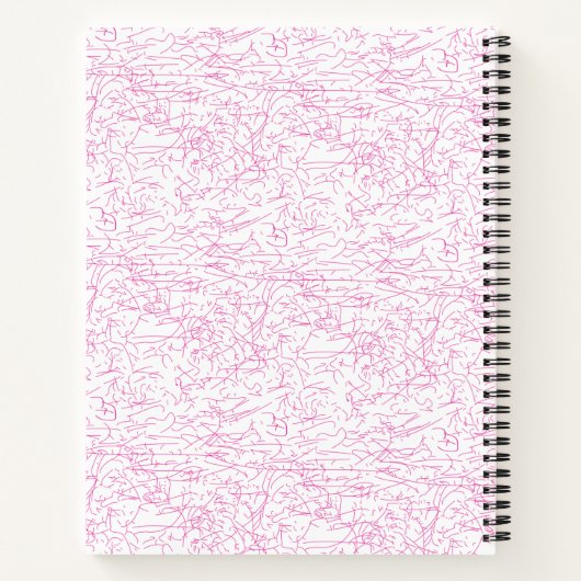 Roze Abstracte Office Map Mappen Set Notitieboek (Achterkant)
