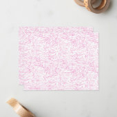 Roze Abstracte Office Map Mappen Set Notitiekaartje (Voorkant / Achterkant in situ)