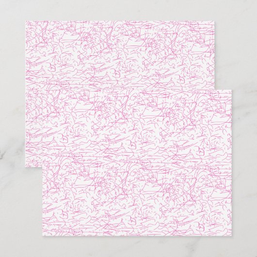 Roze Abstracte Office Map Mappen Set Notitiekaartje (Voorkant / Achterkant)