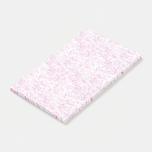 Roze Abstracte Office Map Mappen Set Post-it® Notes (Schuin)