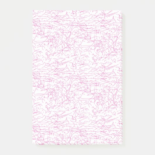 Roze Abstracte Office Map Mappen Set Post-it® Notes (Voorkant)