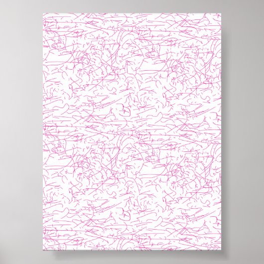 Roze Abstracte Office Map Mappen Set Poster (Voorkant)