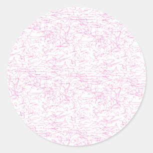 Roze Abstracte Office Map Mappen Set Ronde Sticker