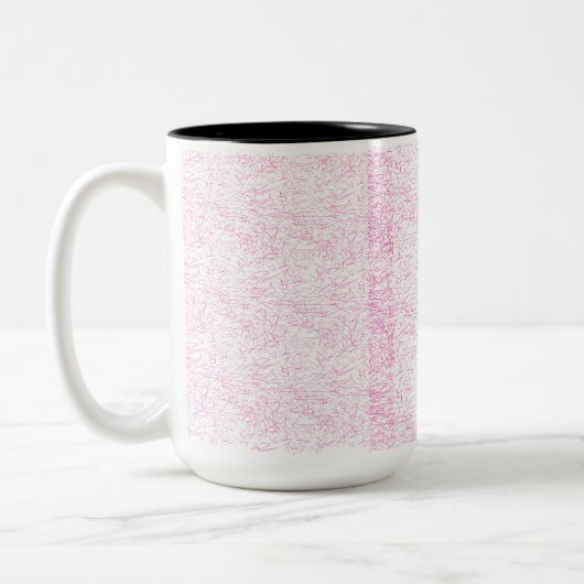Roze Abstracte Office Map Mappen Set Tweekleurige Koffiemok (Links)