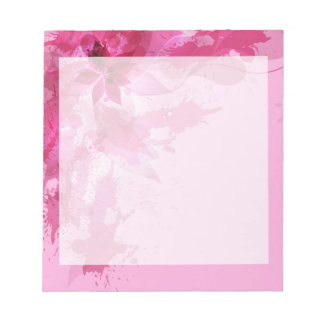 Roze Abstracte Pastel Waterverf Notitieblok