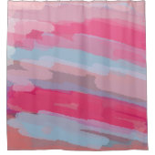 Roze Abstracte patroongordijn Douchegordijn (Voorkant)