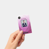 Roze Abstracte Personeelsfoto Identificatie ID Badge (Handheld)