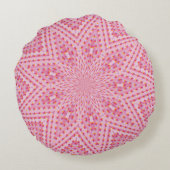 Roze Abstracte ronde schroefdraad sofa Couch Pillo Rond Kussen (Achterkant)