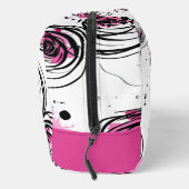Roze Abstracte Roos Draaikolk Toilettasje (Rechts)