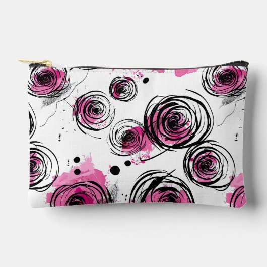 Roze Abstracte Roos Werveling Etui (Voorkant)