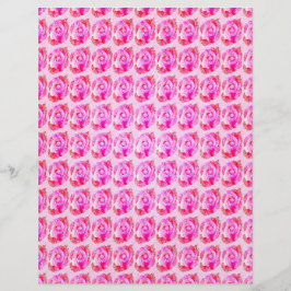 Roze Abstracte Rozen Bulk Scrapbook Papier Pagina' Flyer