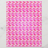 Roze Abstracte Rozen Bulk Scrapbook Papier Pagina' Flyer (Achterkant)
